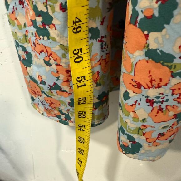 Toad & Co Women's Sunkissed Tiered Dress Floral Maxi Tank Medium Blue Green - Picture 7 of 9